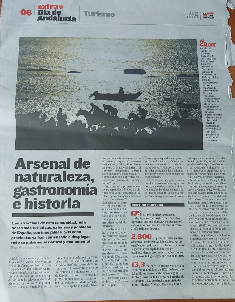 Las Carreras de Caballos de Sanlúcar en el diario El Mundo